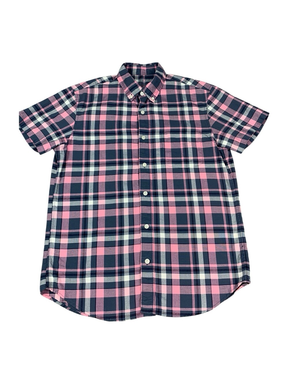 J Crew Men’s Short Sleeve Button Up Shirt, Lightweight Oxford, Slim Fit, Medium